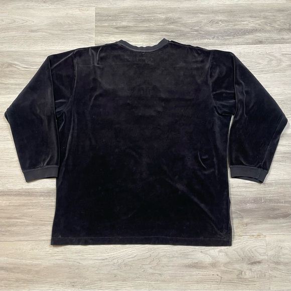 Vintage 90’s Nike Charcoal Team Sports center swoosh Crewneck velour sz L - Picture 6 of 11